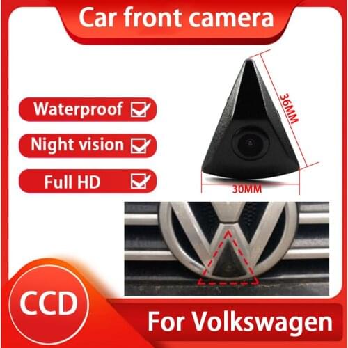 Car front camera CCD For Volkswagen GOLF Jetta Touareg Passat Polo Tiguan Bora Waterproof Logo Embedded For VW Sedan Beetle T5