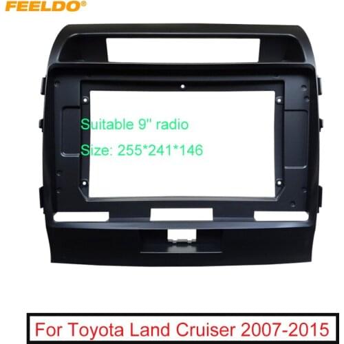 FEELDO Car Stereo 10.1" Big Screen 2Din Fascia Frame For Toyota Land Cruiser 07-15 Audio Dash Panel Frame Installation Kit