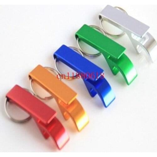 500pcs/lot Metal Aluminum alloy Keychain Beer Soda Cans Bottle Opener Key chain Keyring Can Custom laser LOGO For Wedding gift