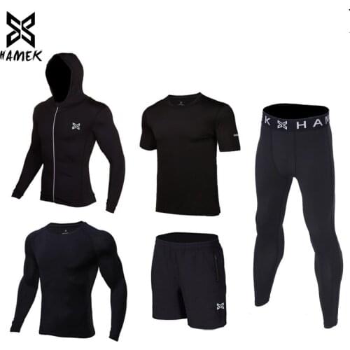 Kids Mens Sport Clothing Suits Quick Dry Running sets Jacket Jogging Bodybuilding Football Tennis Fitness Gym Tights Leggings