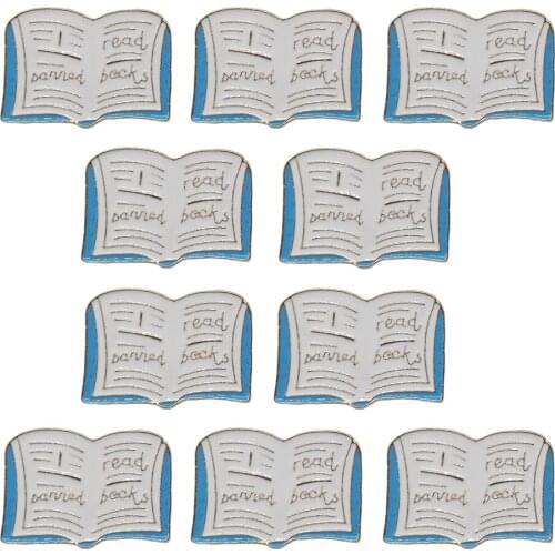 10pcs Enamel Pin Book Brooch Lapel Pins Backpack Bag Cute Badge Jewelry Gifts Brooches For Womens Clothing Friends Tv Show