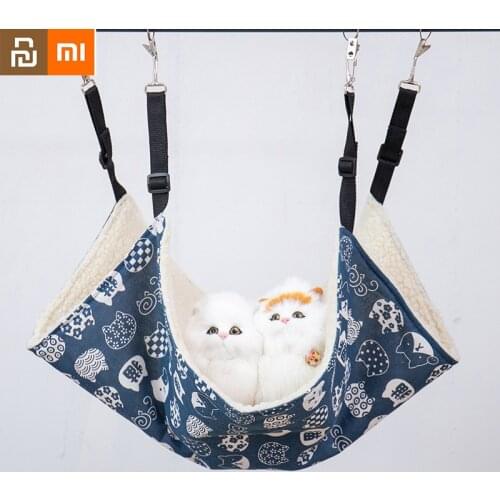 Xiaomi Spring Summer Pet Hammock Washable Cats Bed Cats Mat Hamster Chinchilla Iron Cage Hammock Winter Plus Velvet Thick Youpin