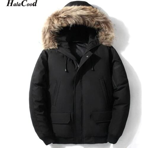 HALACOOD Brand Quality Mens Plus Size 4XL White Duck Thick Down Jacket Men Coat Snow Parkas Male Warm Clothing Winter Outerwear