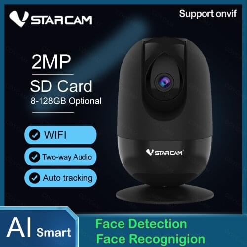 Vstarcam Wifi Camera AI Facial Recognition Camera Facial Face Detection Alarm 1080P IP Camera Auto Tracking CCTV Camera