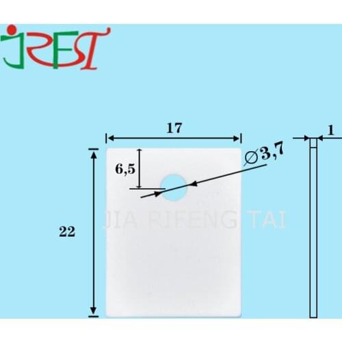 TO-247 Al2O3 Ceramic Pad 1mm *17mm*22mm Alumina Ceramic Plate With Hole