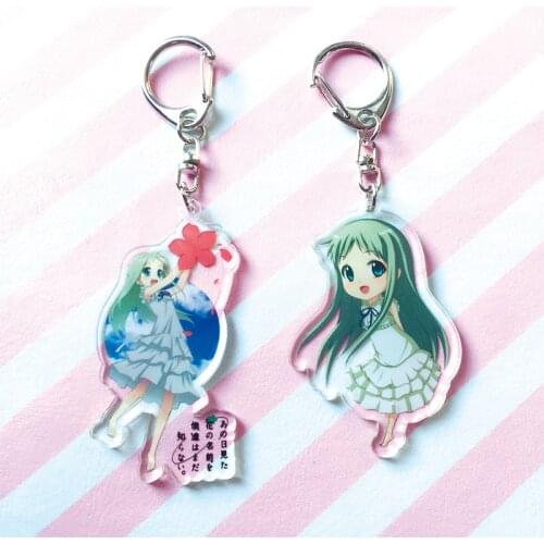 Anime Collection Acrylic We Still Don’t Know The Name Of The Flower We Saw That Day Transparent Keychain Pendant