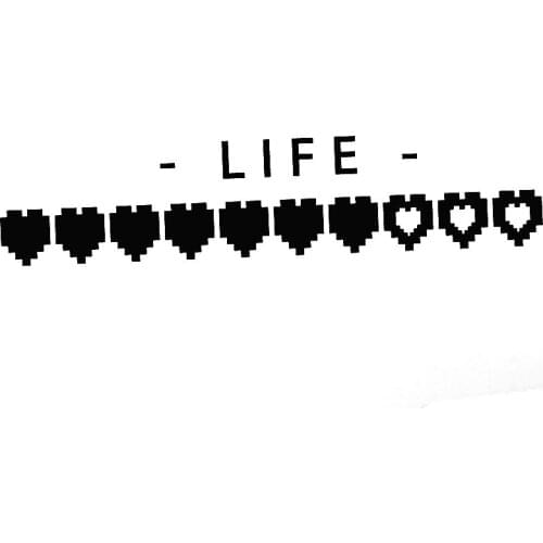 Life Heart Meter Car Decal Stickers Window Decal Vinyl Art Pattern Art Car Body Stickers Waterproof T134