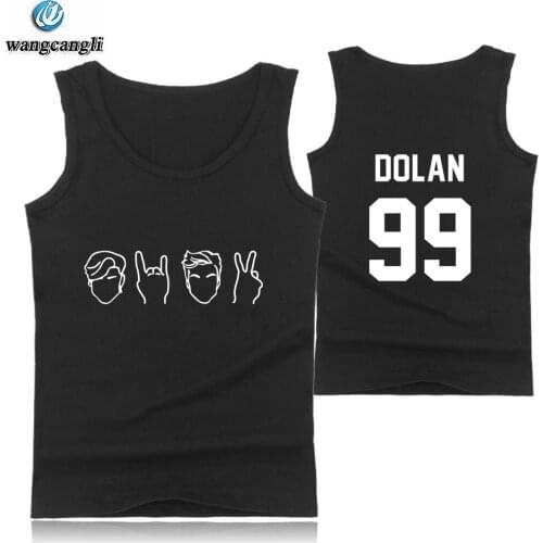 Dolan Twins printed Tank Tops Men Summer Vest Fitness Cotton Casual Sleeveless Shirt Cool Fashion Tank Top Men Plus Size 4XL