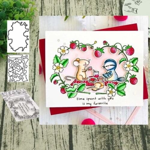 Mouse Metal Cutting Dies and clear stamps DIY Scrapbooking Card Stencil Paper Card Album Decoration Paper