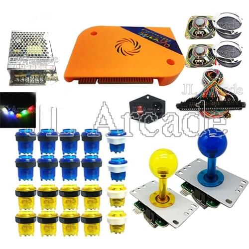 Pandora box 9D 2500 in 1 arcade version jamma game board HDMI VGA DIY arcade ktis with joystick LED buttons speakers