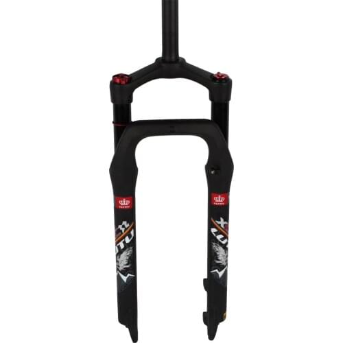 LUTU 26 inches Alloy Snow Bike Front Fork 28.6mm Suspension Gas Disc Brake Forks 4.0 Outer Tube Bicycle Parts
