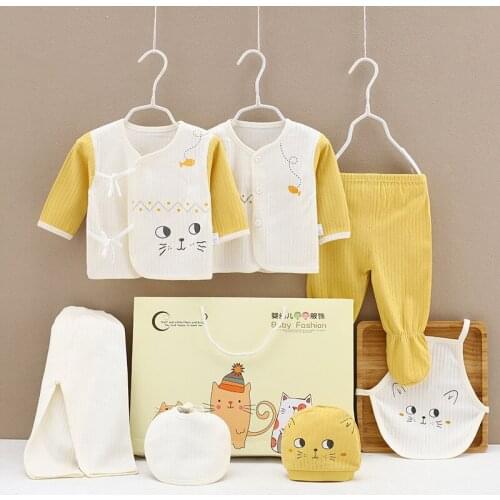 Newborns Gift Box Primary Spring and Autumn Cotton Infants Outfit Supplies Newborn BABYS FIRST Month Autumn Baby Gift