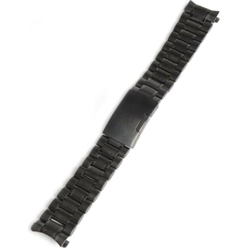 18mm 20mm 22mm 24mm Black Watch Band Strap Stainless Steel Clasp Speed Master Wrist Men Women Metal Watchband