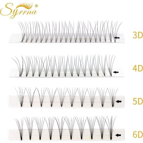 Syrrna eyelashes mink makeup 16 Lines 3D-6D Premade Fans Russian Volume Eyelash Black Faux Mink Premium lash cilios volume russo