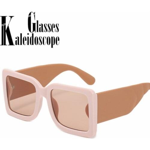 Retro Big Rectangle Sunglasses Women Men Fashion Sexy Gradient Sun Glasses Ladies Square Wide legs Eyewear Travel Style UV400