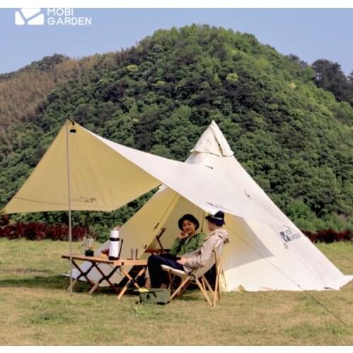 3.8*3.8*2.3m luxury large space camping thickened cotton Aluminum Pole camping tent with inner tent