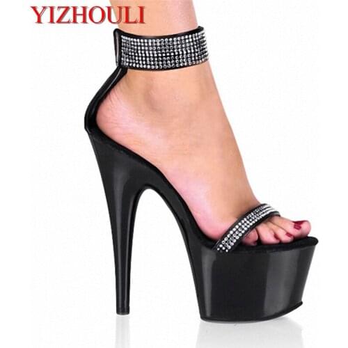 Gorgeous glitter shoes for women 17cm Super Hig platform sexy clubbing Exotic Dancer shoes