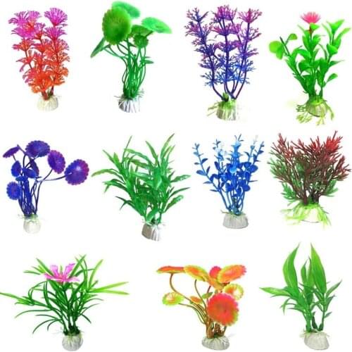 1pc 5-12CM Grass Aquarium Decoration Water Weeds Ornament Plastic Plant Fish Tank Aquarium Decoration Accessories