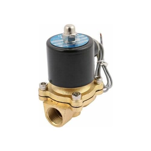 1PC DC 24V 2W-160-15 NC 1/2" 2 Position 2 Way Gas Water Solenoid Valve Copper