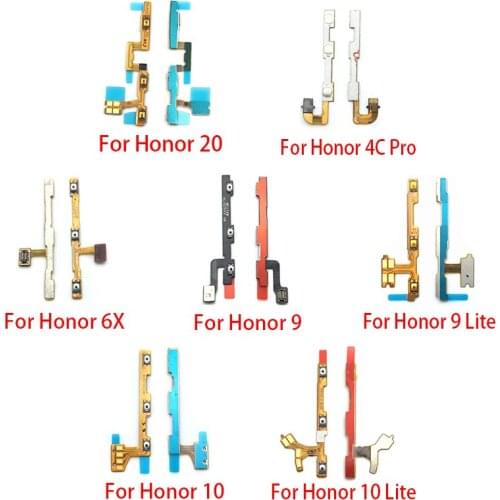 10pcs/lots For Huawei Honor 8 9 10 Lite 6X 7X 8X Max 7S 7A 7C 20 4C Pro Power Switch On/Off Button Flex Cable