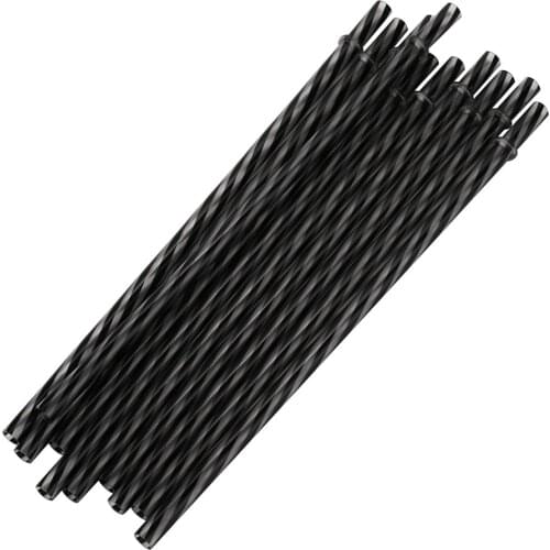 10pcs Colorful Hard Plastic Stripe Drinking Straws Reusable Straw For Baby Shower Wedding Birthday Halloween Party Decor 2021