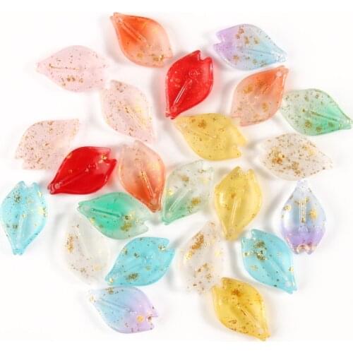 12x19mm Cherry Blossoms Lampwork Czech Glass Loose Spacer Beads for Jewelry Making Handmade Diy Bracelet & Necklace Accessories