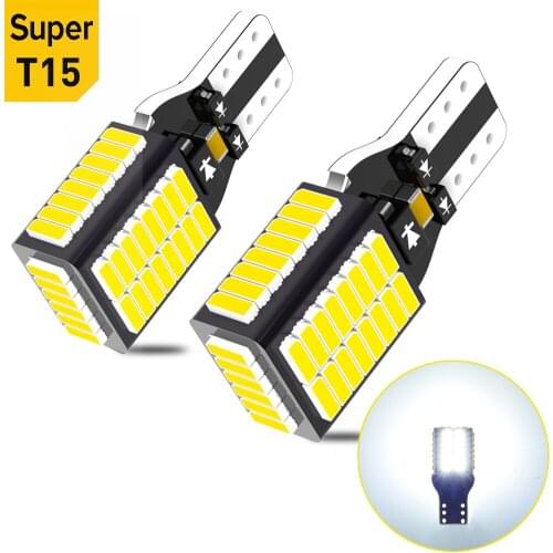 2X NEW 1800LM T15 W16W LED Lamp Light Canbus No Error 4014 54-SMD 912 921 Bulb Car Backup Reverse Light Auto Lamp 6000K 12V