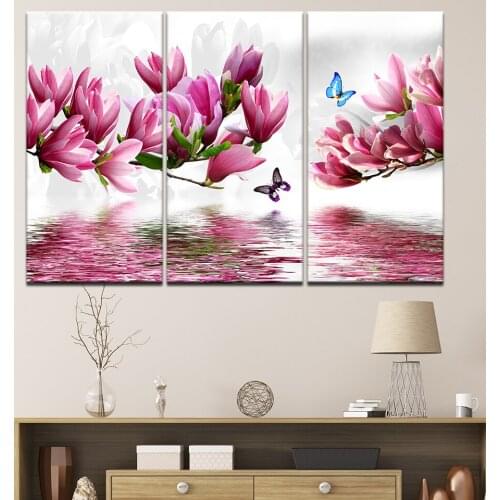3 Panel poster Canvas Painting Wall art Picture flower home decor art Prints flower Natural Wall Pictures Decoration Picture