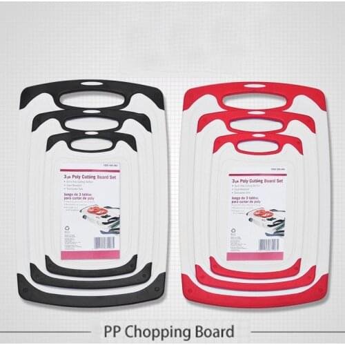 3Pcs/Set High Quality Kitchen Chopping Board 2 Colors Plastic Safe Cutting Board