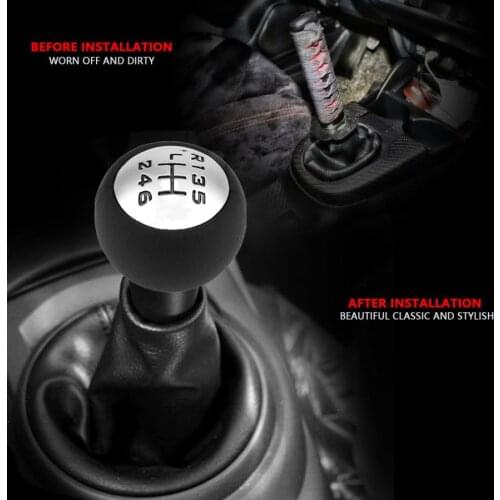 Car 6 Speed Gear Shift Lever Knob Head for Peugeot 307 308 3008 407 5008 807 Citroen C3 C4 C8 Gear Shift Lever Knob