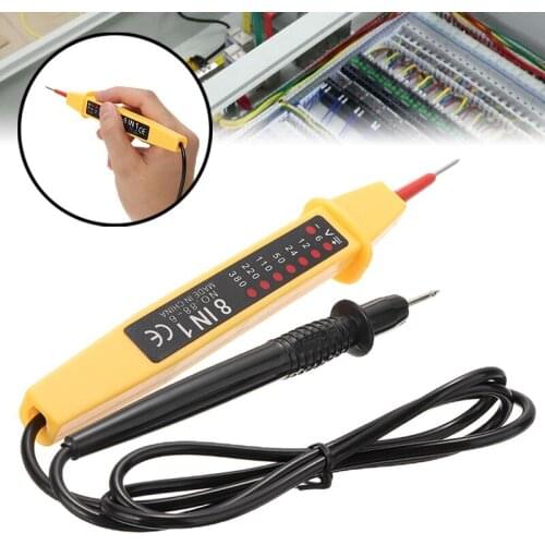 Automobile Electric Pen 8-In-1 Voltage Detector AC DC 6-380V Car Voltage Tester Pen Electrical Instruments Meters