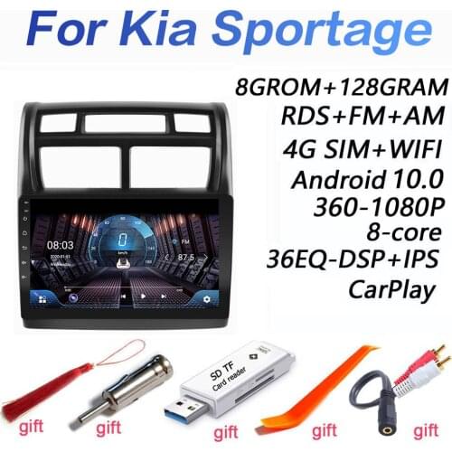 4G+64G DSP 2 din Android 9.0 4G NET Car Radio Multimedia Video Player for Kia Sportage 2007 2008 2009-2013 carplay WiFi BT