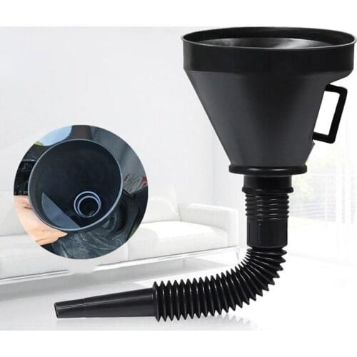 Big Size Car Oiler Funnel Spout Oil Water Fuel Petrol Gasoline Filling Tool Flexible Tube Travel Emergency Tool For Car