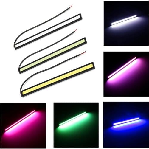 Car Styling 1Pcs Ultra Bright LED Daytime Running lights For Car 17cm Waterproof Auto LED DRL COB Driving Fog Lamp For BMW KIA