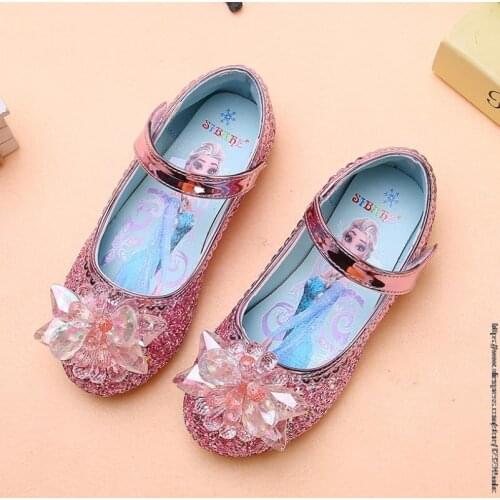 New Girls Sandals Frozen Elsa Children Fashion Princess Leather Summer Elsa Shoes Chaussure Enfants Fille Sandalias Nina