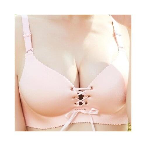 BRZFMRVL 32 34 36 38 big size A B C cup seamless super push up bra LB gathering breast lovely cute brassiere one piece big bra