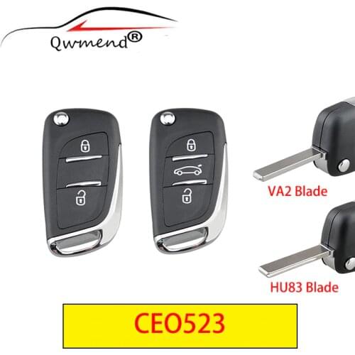 For Citroen Key Shell 2/3buttons Smart Car Key Fob Case For Peugeot 307 308 407 408 3008 for Citroen PICASSO C2 C3 C4 C5 C6 C8