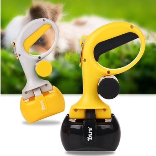 For Outdoor Supplies 2 In 1 Portable Pet Dog Cat Pooper Scooper Pick Up Waste Kitten Dog Cleaning With Free Dog Poop Waste Bag