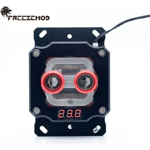 FREEZEMOD CPU Water Cooler Block Temperature Sense Display LCD Screen For AMD AM3 AM4 Diamond Pattern MOD Water Cooler