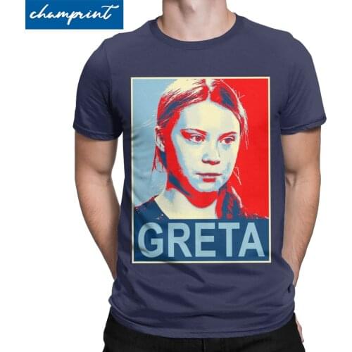 Greta Thunberg Icon Environmental Activist Design T Shirts for Men Novelty T-Shirts Protect the Earth Tee Shirt Short Sleeve Top
