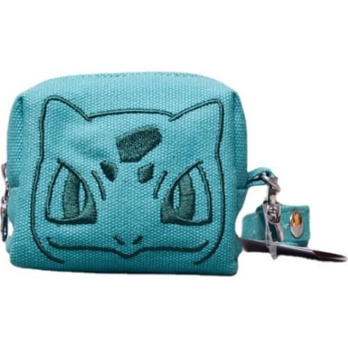 Cute Girl Heart Pokemon Pikachu Charmander Jenny Turtle Canvas Coin Purse Wrist Bag Key Case