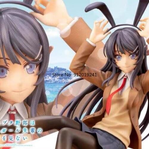 Anime Rascal Does Not Dream of Bunny Girl Senpai Sexy Figure Toy Senpai Sakurajima Mai Chair Sexy Anime Action Figure Toys model