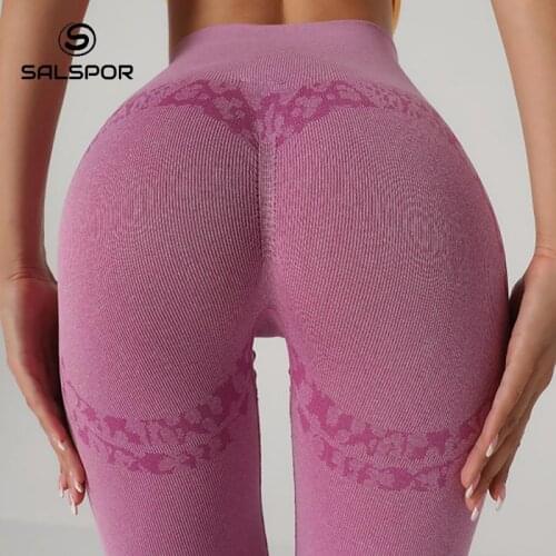 SALAPOR Athletic Seamless Leggings for Women Energy Push Up Leggings Woman Elastic Leggings High Waist Fashion Printed Leggings