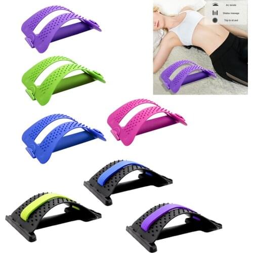 1pc Back Stretch Equipment Massager Massageador Magic Stretcher Fitness Lumbar Support Relaxation Spine Pain Relief Dropshipping