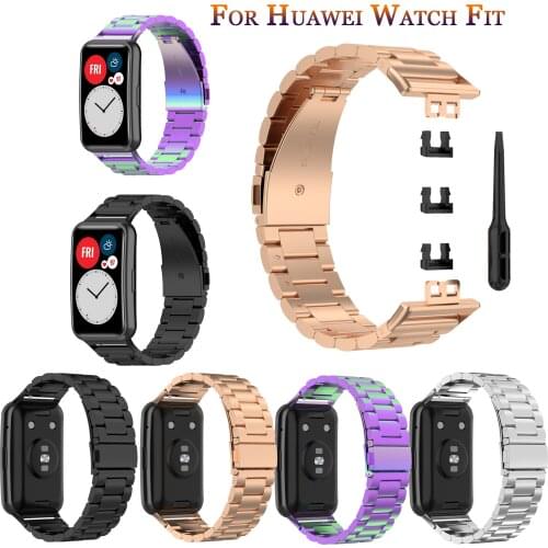 2021 Stainless Steel Metal Watch Band For Huawei Watch Fit Strap Bracelet for huawei fit Smart Watch Strap