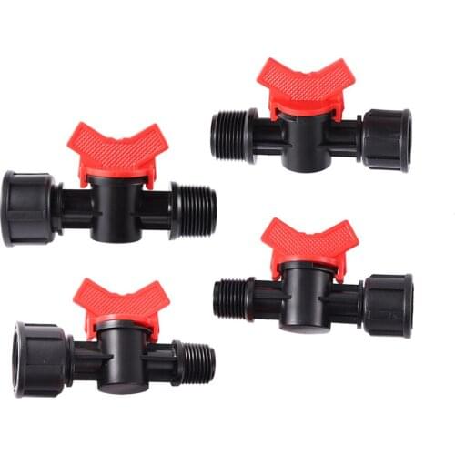 1 Pc Mini Ball Valve 1/2" 3/4" Drip Irrigation Mini Valve Garden Hose Valves Micro Irrigation Pipe Water Switch Controller