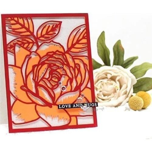 Mmao Crafts Metal Steel Cutting Dies New Blooming flowers frame Stencil For DIY Scrapbooking Paper/photo Cards Embossing Dies