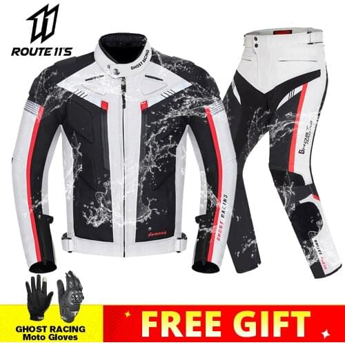 GHOST RACING Motorcycle Jacket Protective Gear Motorbike Riding moto jacket Waterproof windproof Moto Clothing Motorcycle Suits
