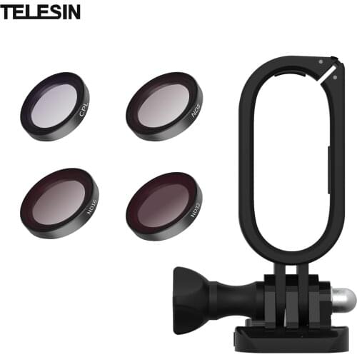 Camera Filter Kit 4pcs Filters(CPL+ND8+ND16+ND32)+Camera Protective Frame Housing ABS+PC Mobile Base for Insta360 GO2 Camera