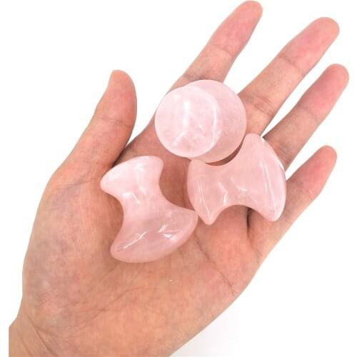 Natural Rose Quartz Jade Stone Massager Facial Roller Beauty Mushroom Shape Massage Eye Neck Care Slimming Tools Health Beauty